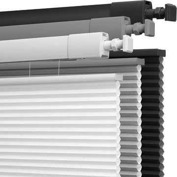 No Drill No Tools Cellular Shades TDBU,White | Top Down Bottom Up Light Filtering Blinds for Indoor Windows, Cordless