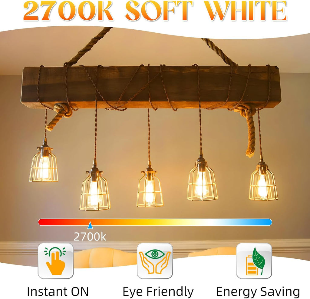 E26 LED Bulb, Soft White 2700K Edison Bulbs, 60 watt Equivalent