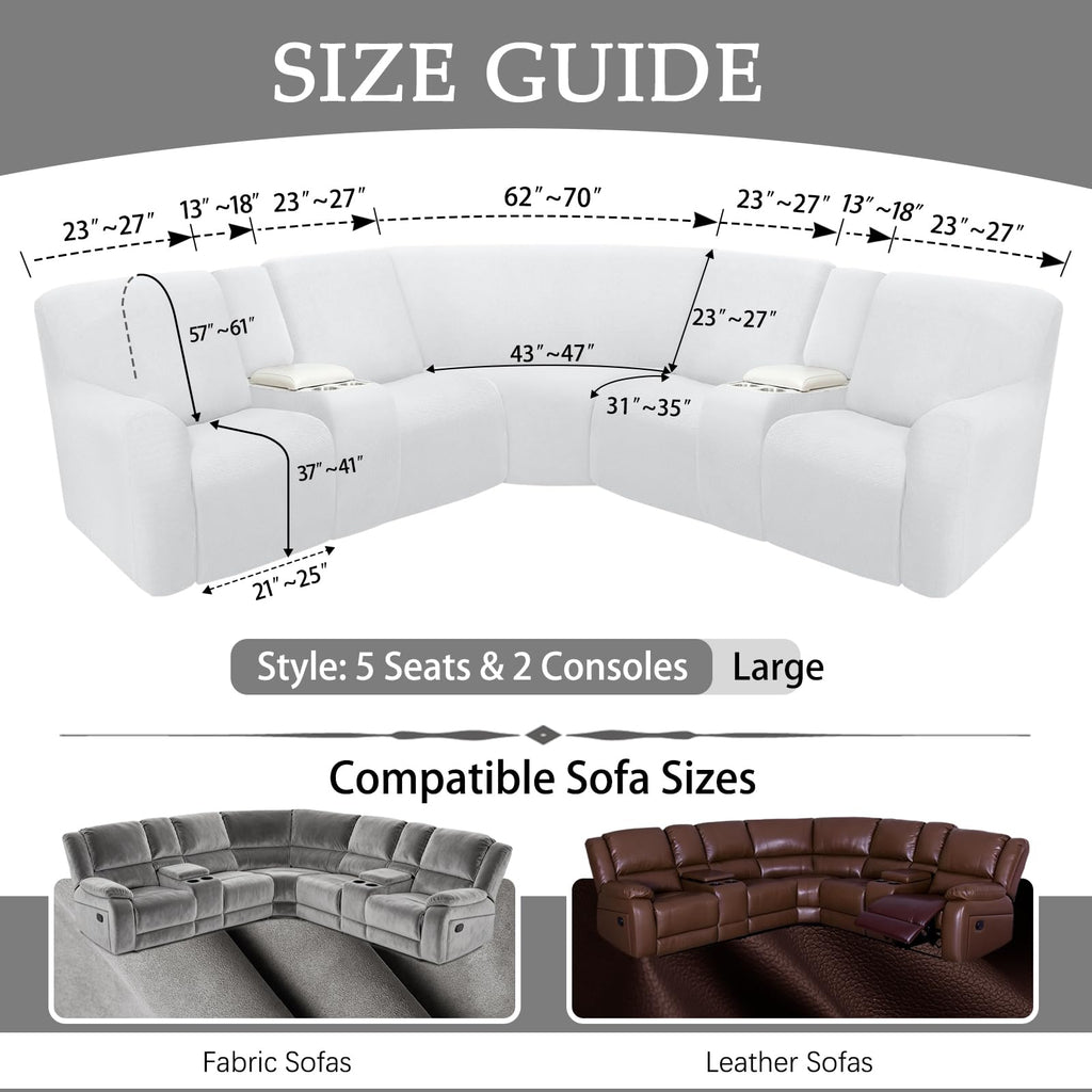 Waterproof Reclining Sectional Couch Covers Washable L Shaped Christmas Sectionals Recliner Sofa Covers Stretch