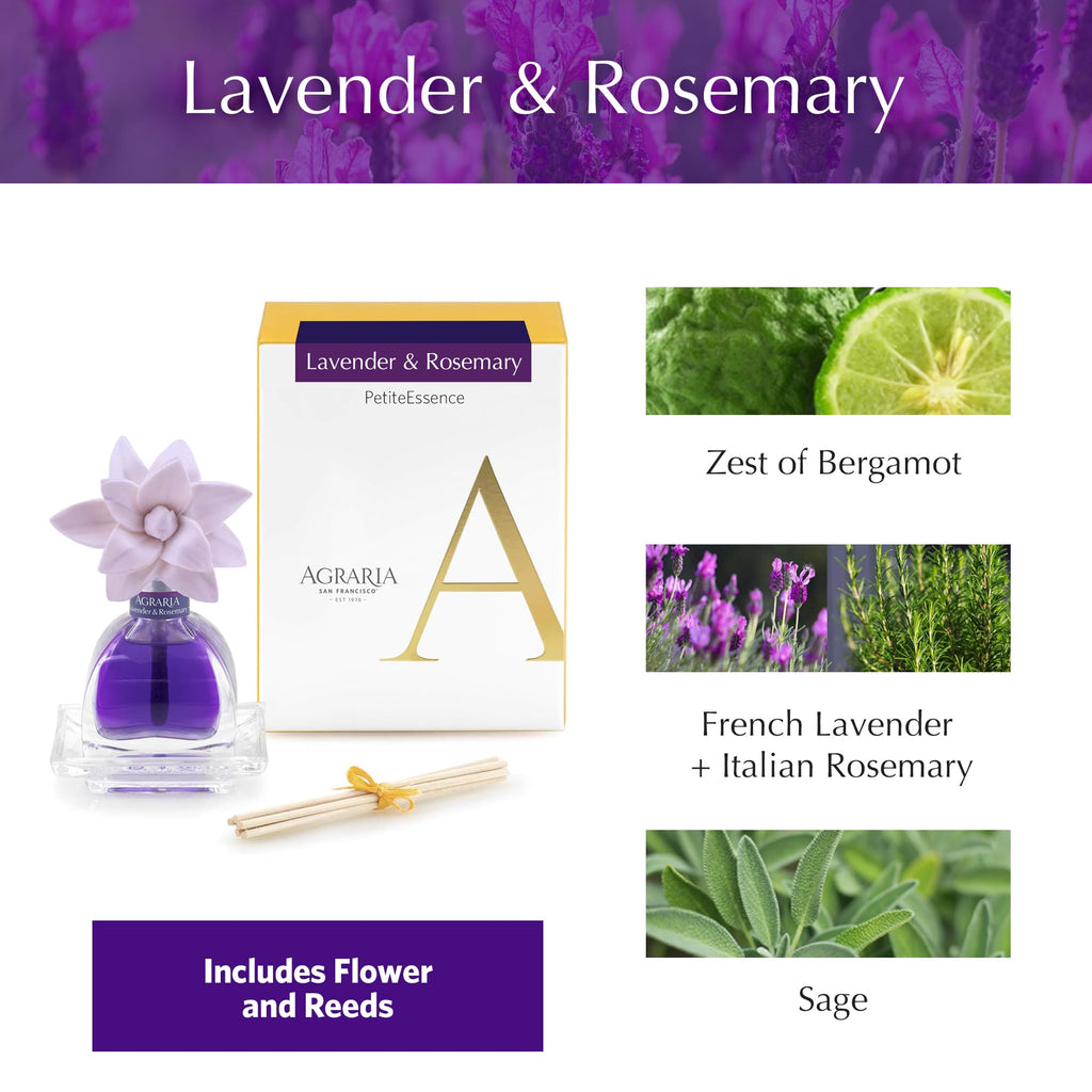 & Rosemary PetiteEssence Flower & Reed Diffuser Set