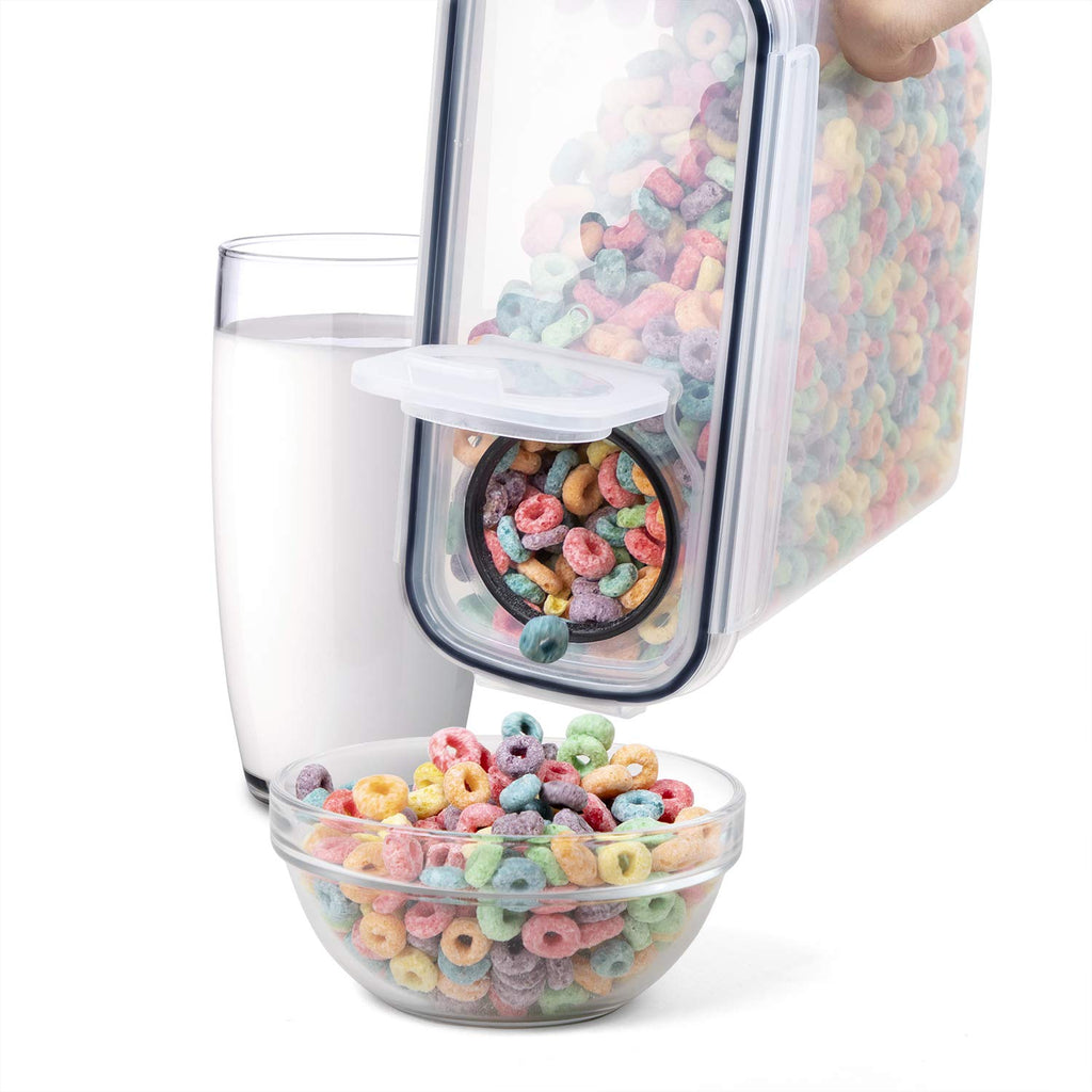 Cereal Containers Storage Set - 6 Piece Airtight Large Dry Cereal Storage Containers(4 * 4L+2 * 2.5L), BPA Free