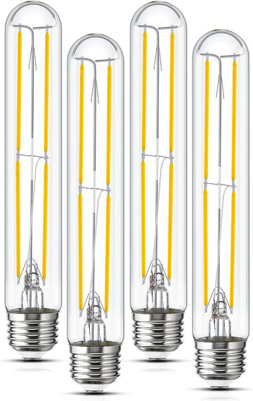 Tubular Light Bulb 7.3 Inch Dimmable T10 LED Bulb E26 6W 60 Watts 4000K