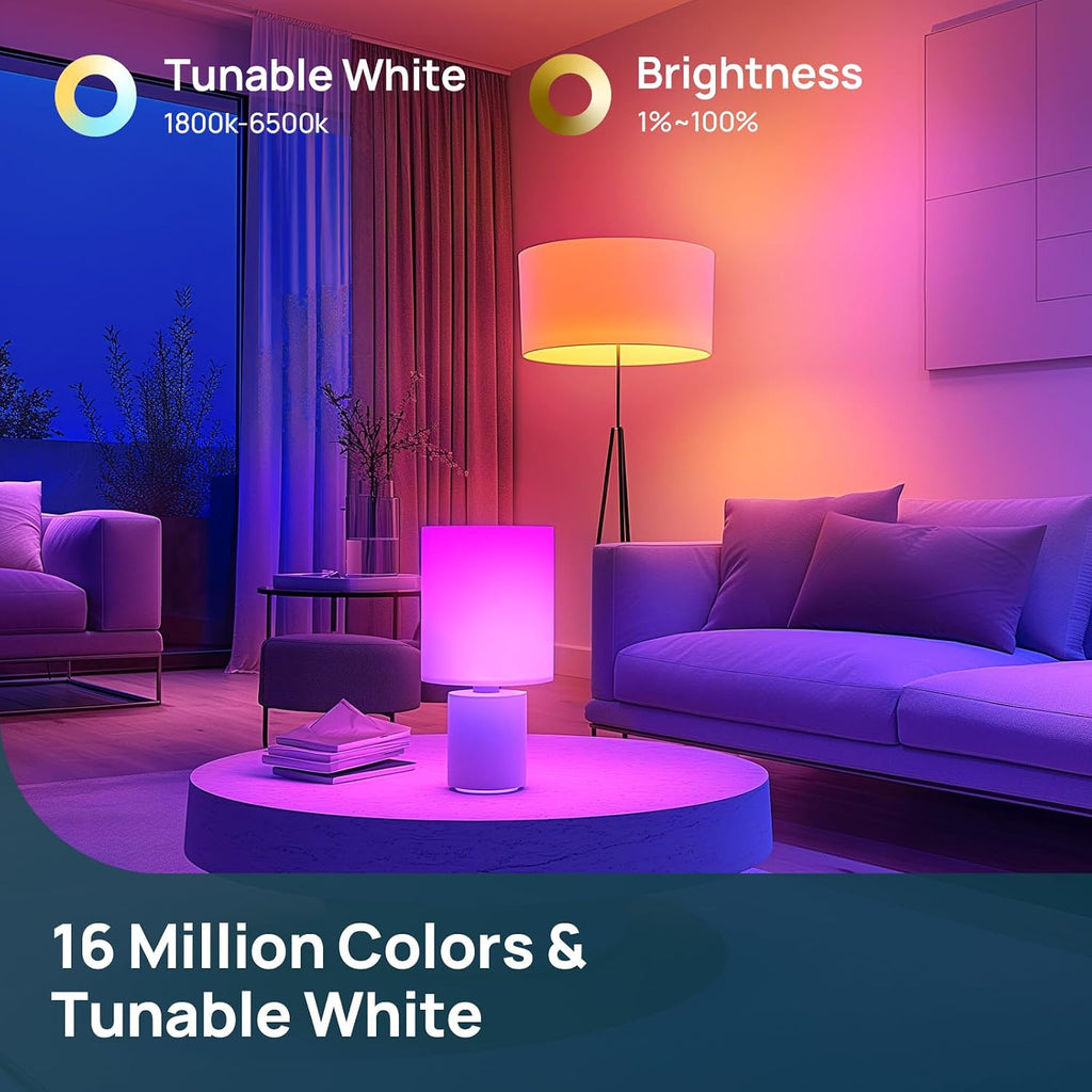 A19 Smart Light Bulbs 1100LM+B11 Matter Smart Bulbs with E12 Base