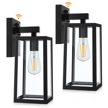 13" Dusk to Dawn Sensor Outdoor Wall Lighting, Large Wall Sconce 2 Pack