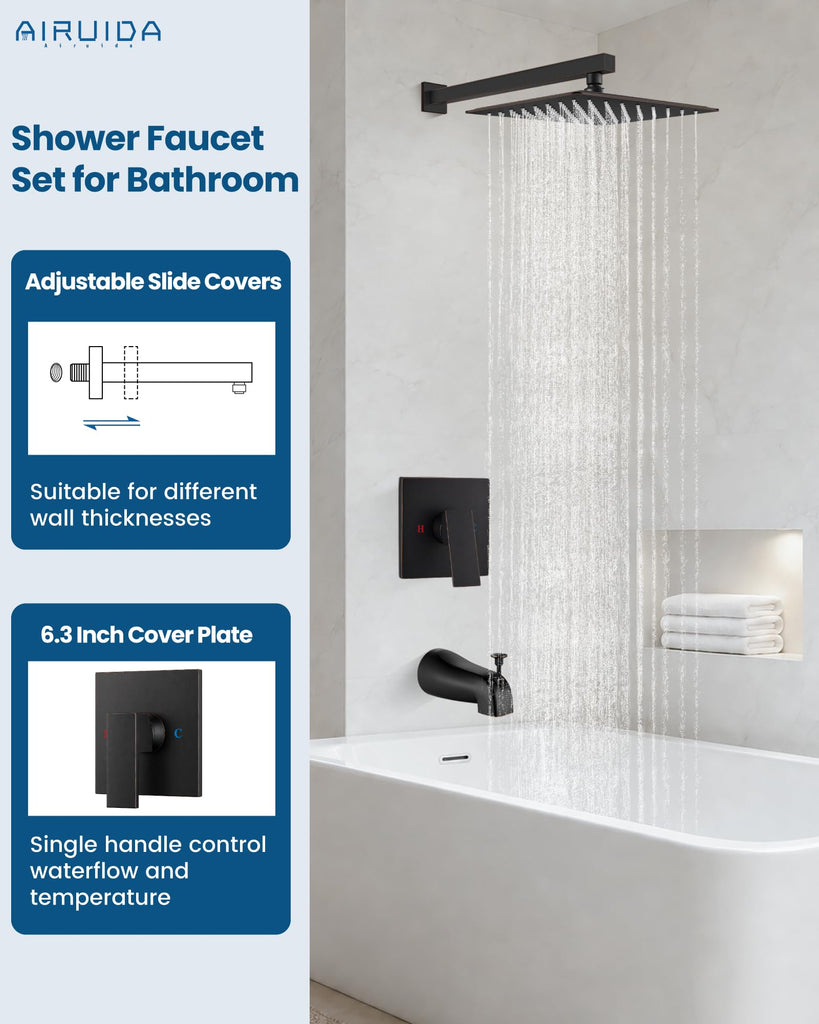 10 Inch Shower Faucet Set,Bathtub Faucet Kit,Oil Rubbed Bronze