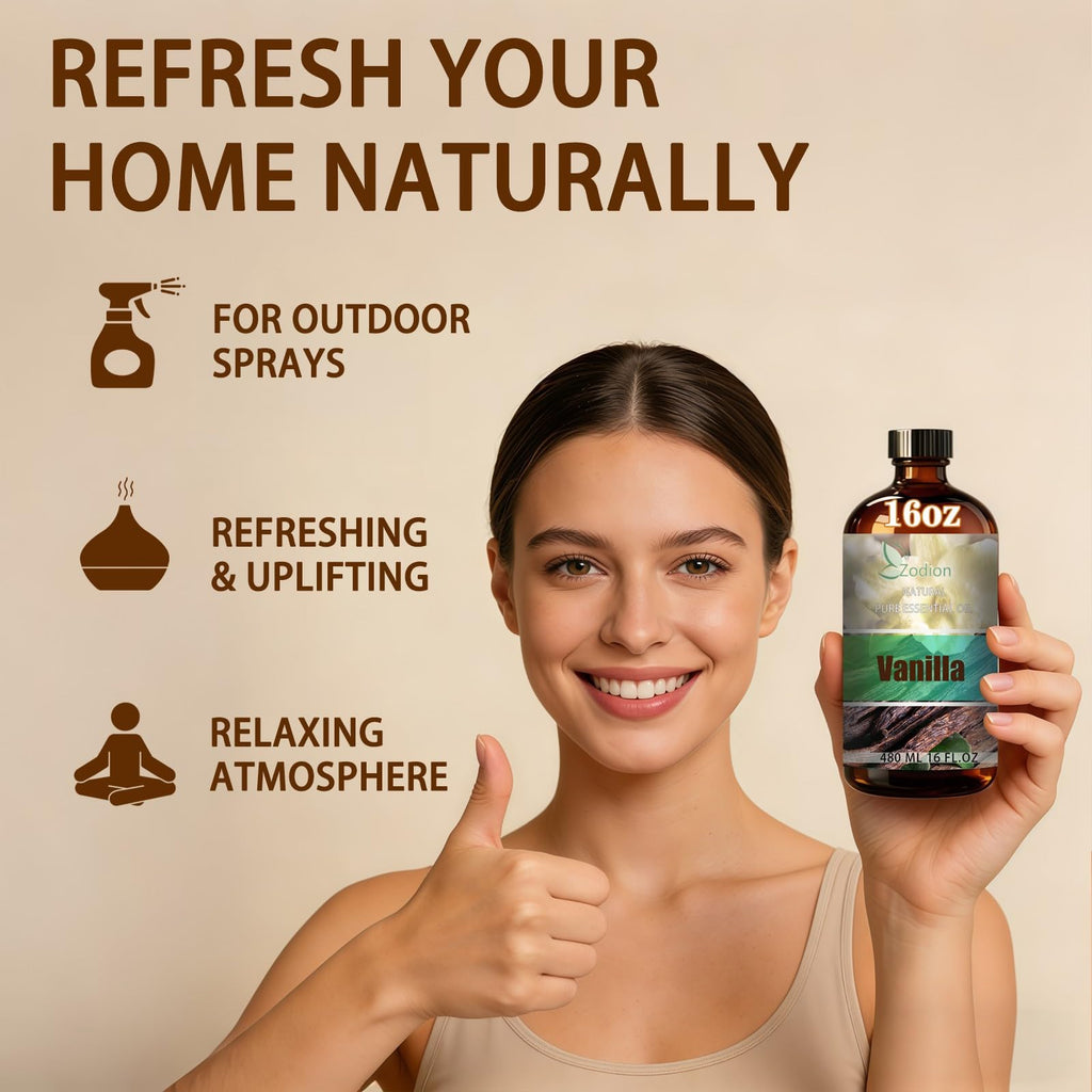 Vanilla Essential Oil, for Diffuser Aromatherapy Skin DIY Candle Soap Making