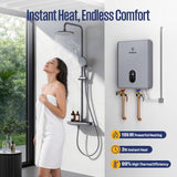 18kW Electric Tankless Whole House Water Heater, 4.2 GPM Instant Hot Water on Demand, 240V