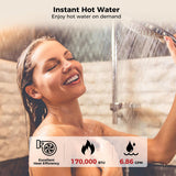 Climatech 7 170, 000 BTU(Real Data) Tankless Water Heater Gas, 6.86 GPM(Up to 7.6 GPM)