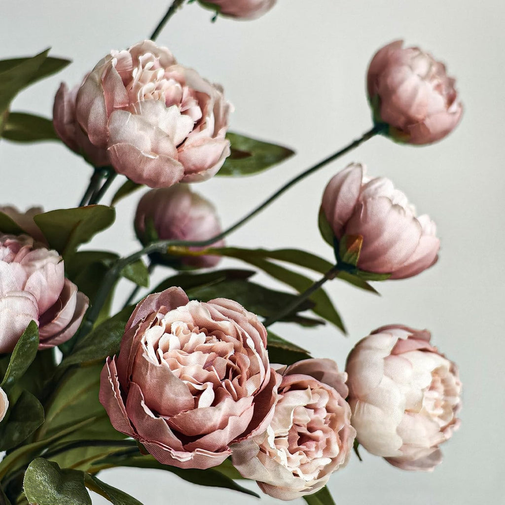 Viral Peony Artificial Flowers for Vase - Set of 6