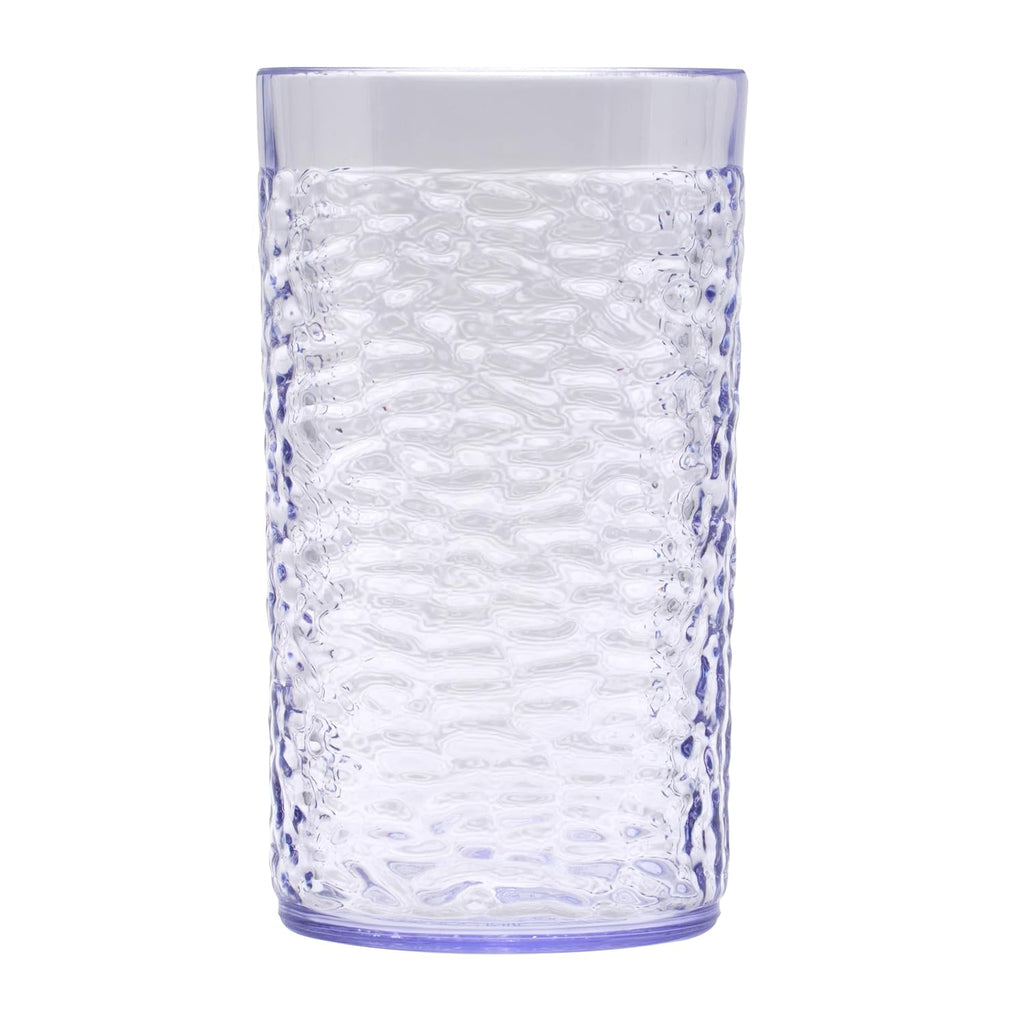 G.E.T. 3316-CL-EC Heavy-Duty Shatterproof Plastic Pebbled Tumbler, 16 Ounce, Clear (Set of 4)