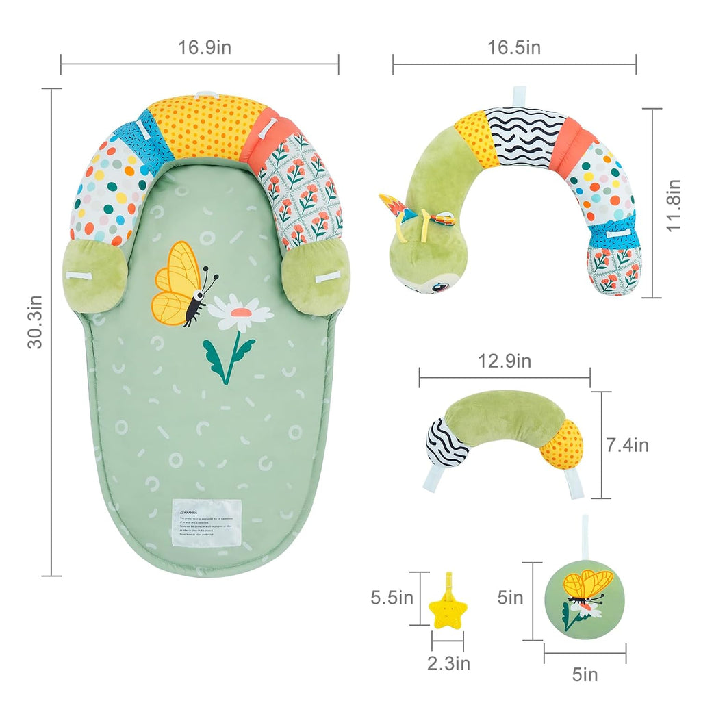 In-1 Tummy Time Mat & Seated Support Pillow,Baby Tummy Time Pillow Support for Newborns and Older Babies