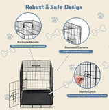 Dog Crate, 30 Inch Medium Size Single Door Dog Cage with Plastic Leak-Proof Pan Tray