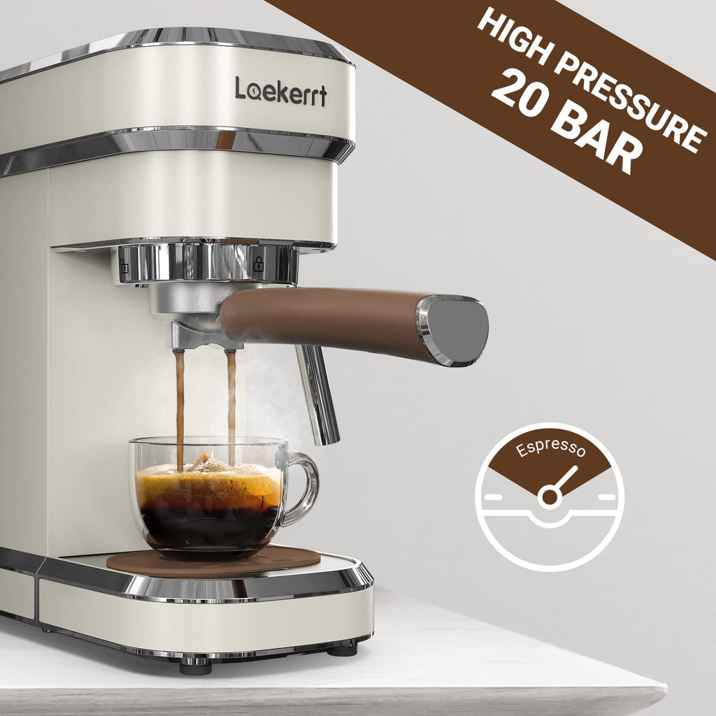 Espresso Machine, Expresso Coffee Machines, 20 Bar Cafetera Espresso with Milk Frother Steam Wand, Compact Small