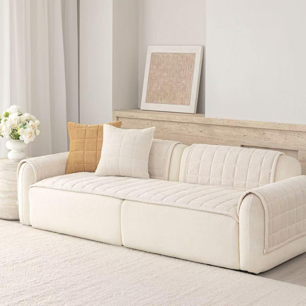 Pet Friendly Couch Cover, Non Slip Sectional Sofa Cover for L Shape Couch.