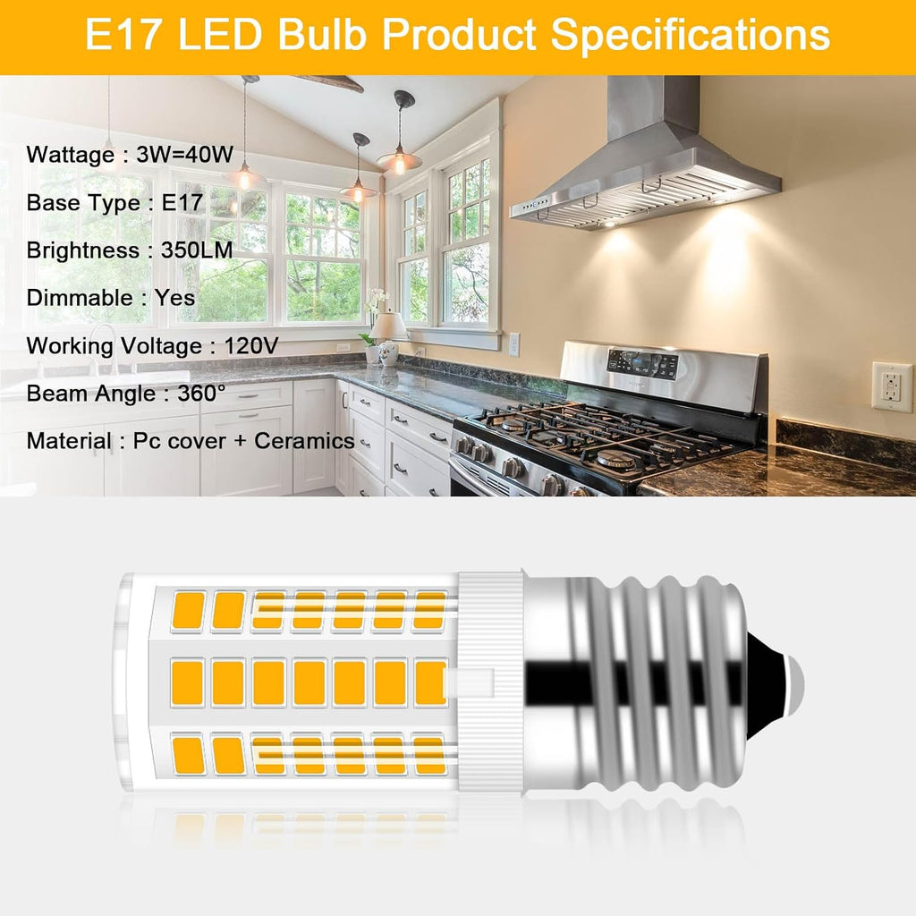 KEI D28x KEL 2816x Refrigerator 3W E17 LED Fridge Light Bulb Replacement