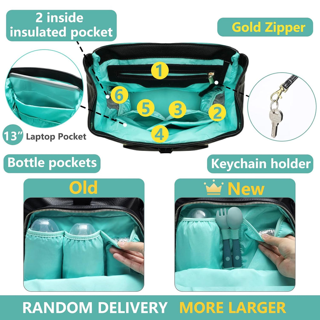 Diaper Bag Backpack, Leather Diaper Bag Organizing Pouches, Travel Baby Bag, Baby Registry Search, Large Capacity