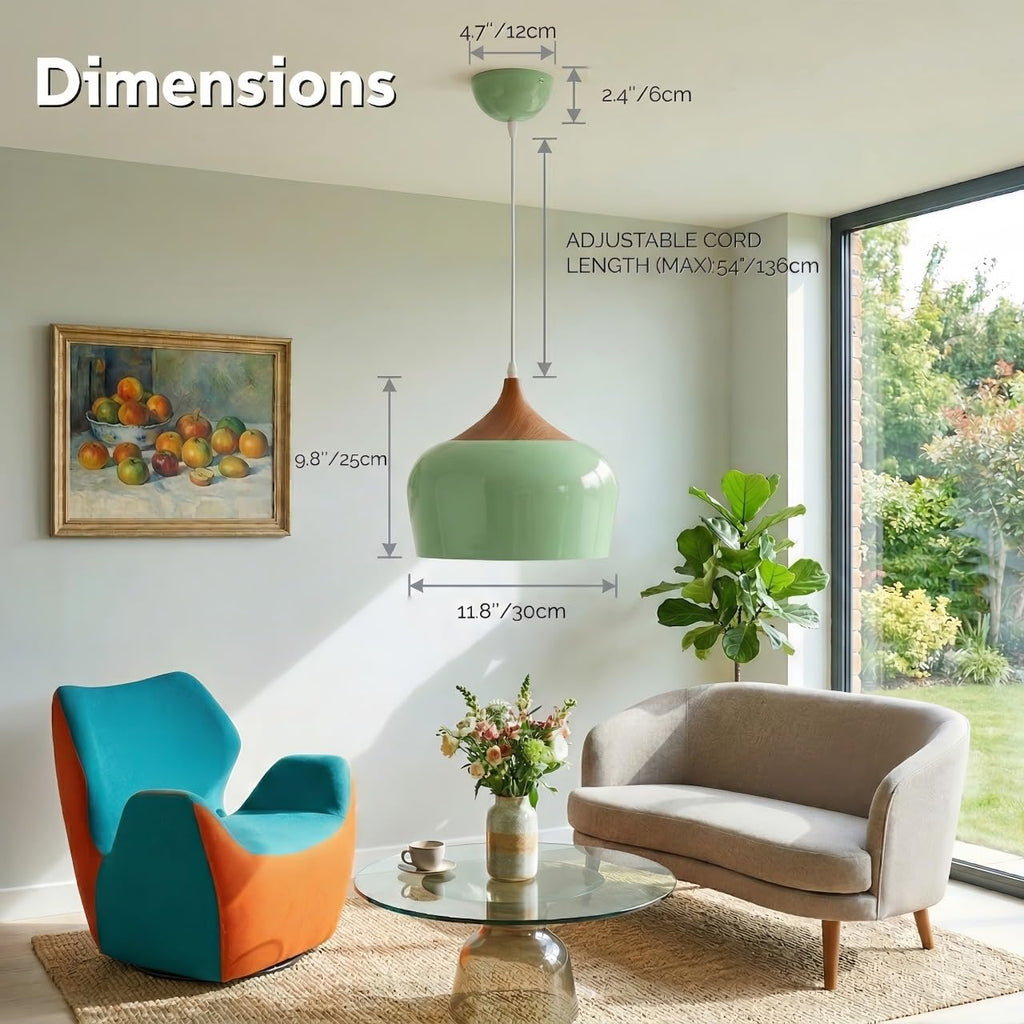 Modern Nordic Pendant Light Fixtures, Green
