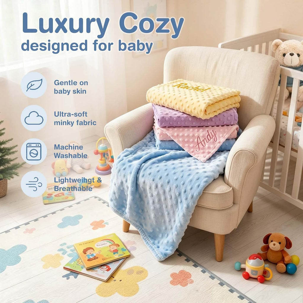 Blanket with Teddy Bear Set for New Baby Gifts