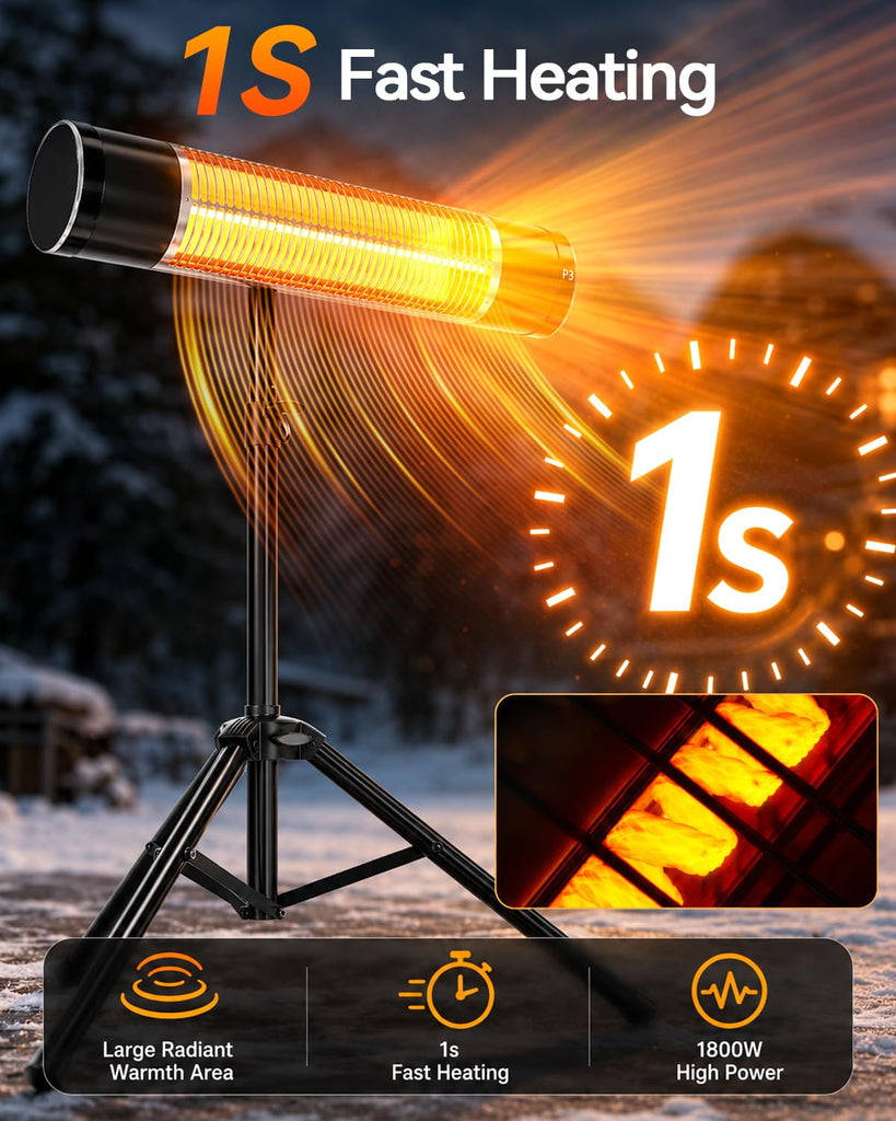 Electric Infrared Patio Heater, Outdoor Patio Heater