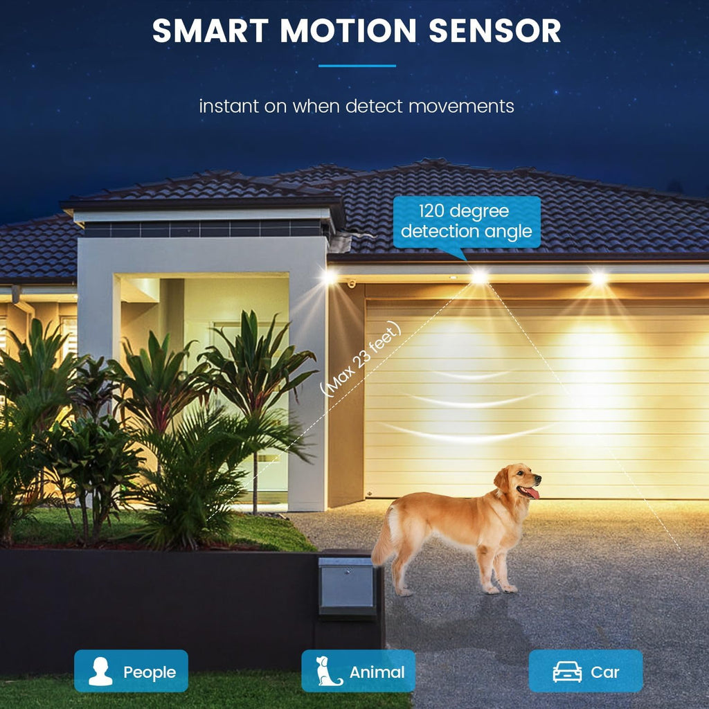 Motion Sensor Light Bulbs, 2700K Warm White, 1100LM Super Bright