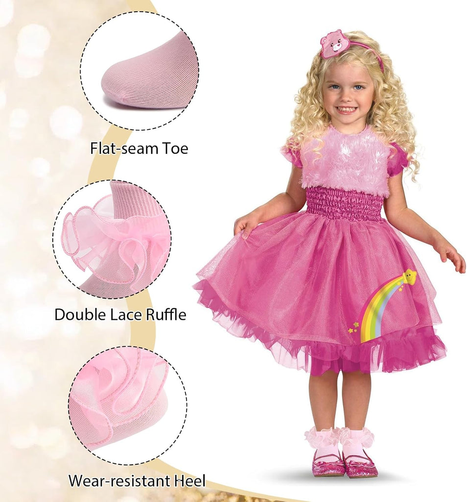 Double Lace Turn Cuff Frilly Church Dress Socks