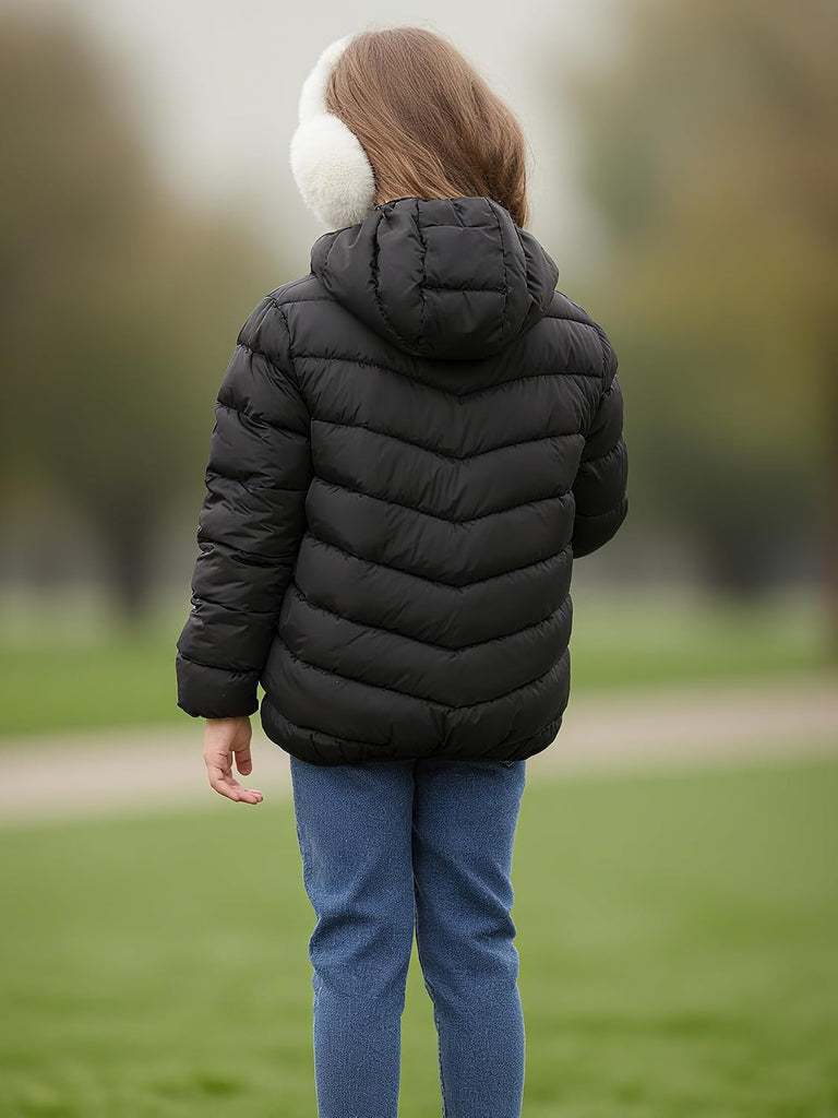 Girls Winter Coat Lightweight Puffer Jacket Zip Pockets