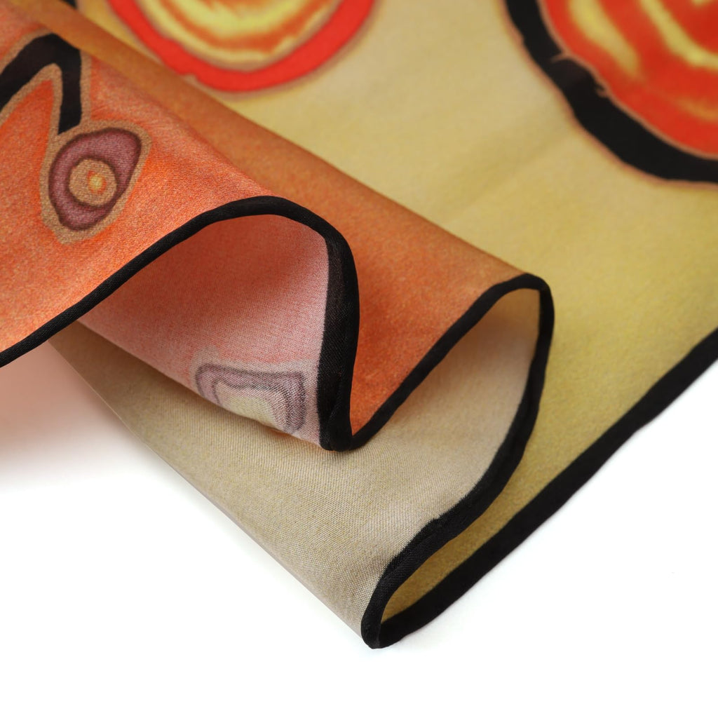 Long Charmeuse Silk Scarf Classic Art Print (Tree of Life by Gustav Klimt)