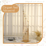 2 Pcs 12 Arm Wedding Candelabras Candle Holder 57.5 Inch Tall Cluster Centerpieces Floor Candelabra Standing with