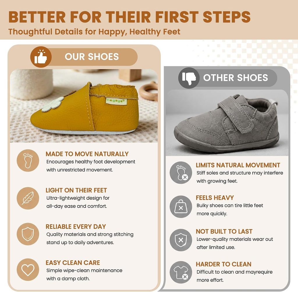 Baby Soft Sole Leather Moccasins Non-Slip Suede Shoes