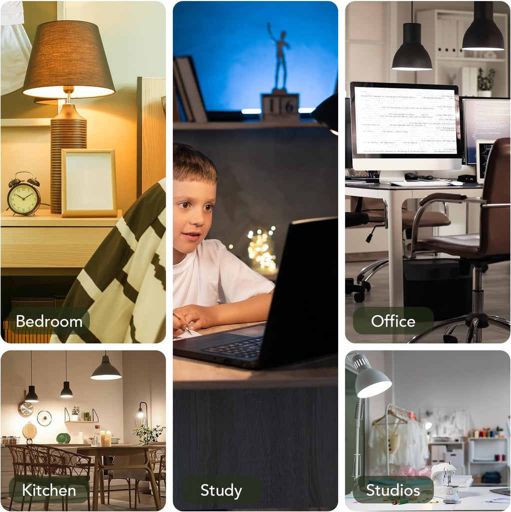 A19 LED Light Bulbs, 40 Watt Equivalent LED Bulbs, Soft White 2700K, 550 Lumens, E26 Standard Base, Non-Dimmable, 5W