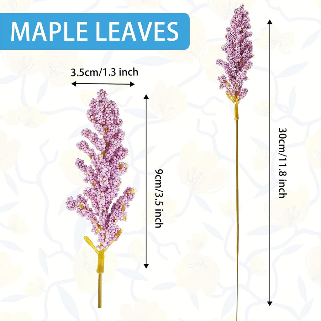 48 Pcs Artificial Breath Flowers Pastel Foam Berry Spike Picks Mini Fake Vanilla Flower Faux Bouquet Vase Wedding