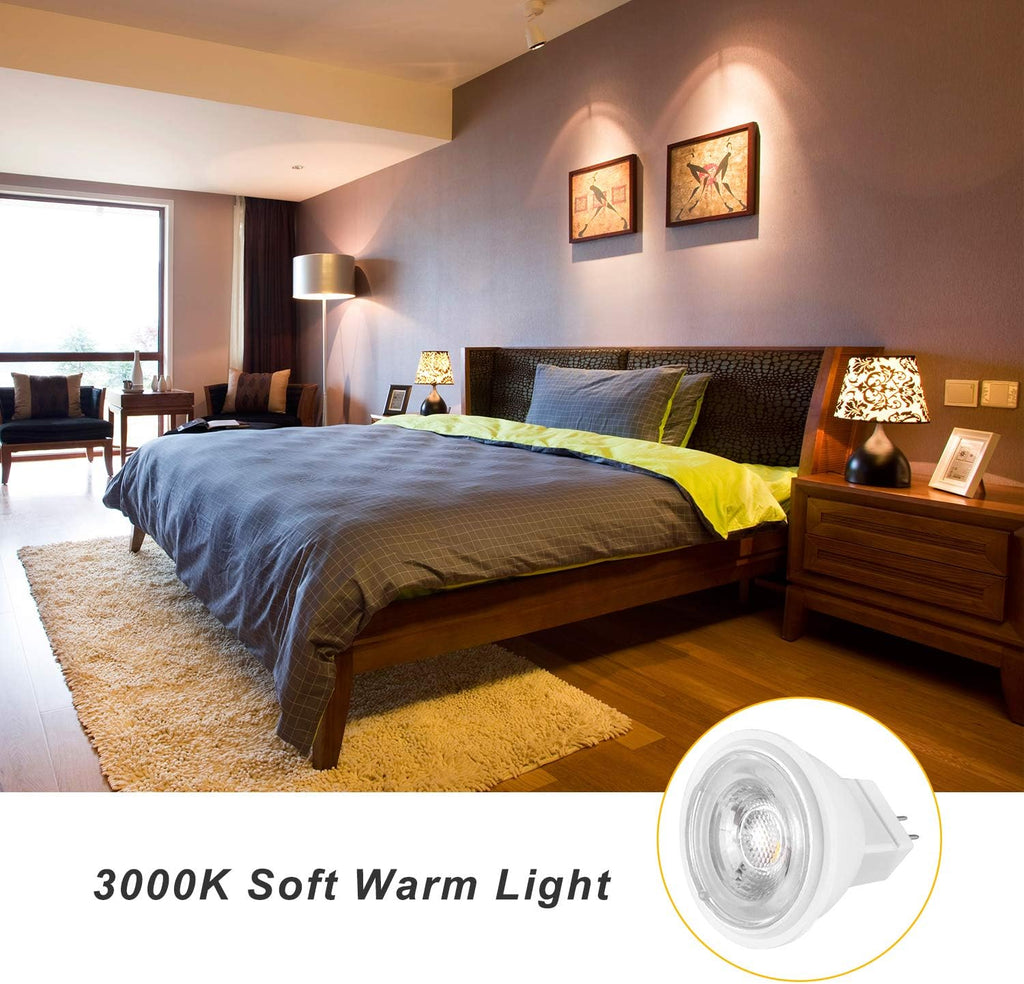 5W MR11 GU4 LED Light Bulbs 12V 20W 35W 40W Halogen Bulb Replacement Soft Warm White 3000K Recessed Spotlight Lamp