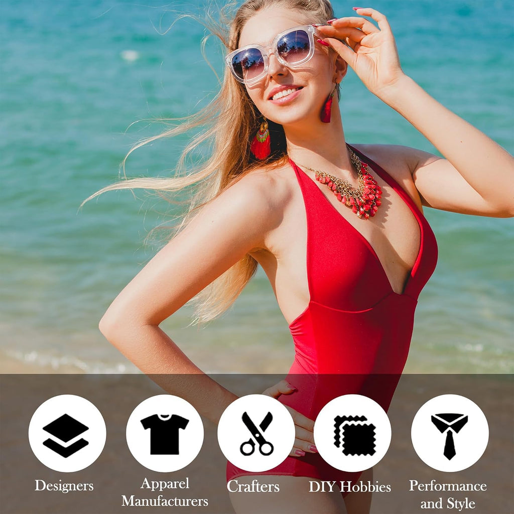Nylon Spandex Fabric - 80% Nylon 20% Spandex, 58" Wide 4-Way Stretch | Soft Quick-Dry Material for Swimwear