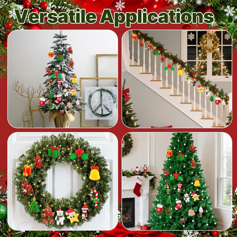 Christmas 3D Printed Ornaments Decorations - Set of 24