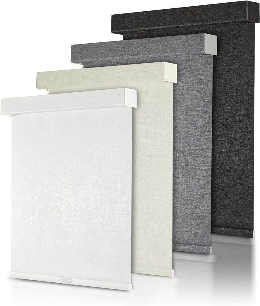 Custom Size Free-Stop Cordless Blinds for Indoor Windows with Cover, Window Shades Blackout Roller Blinds, Thermal