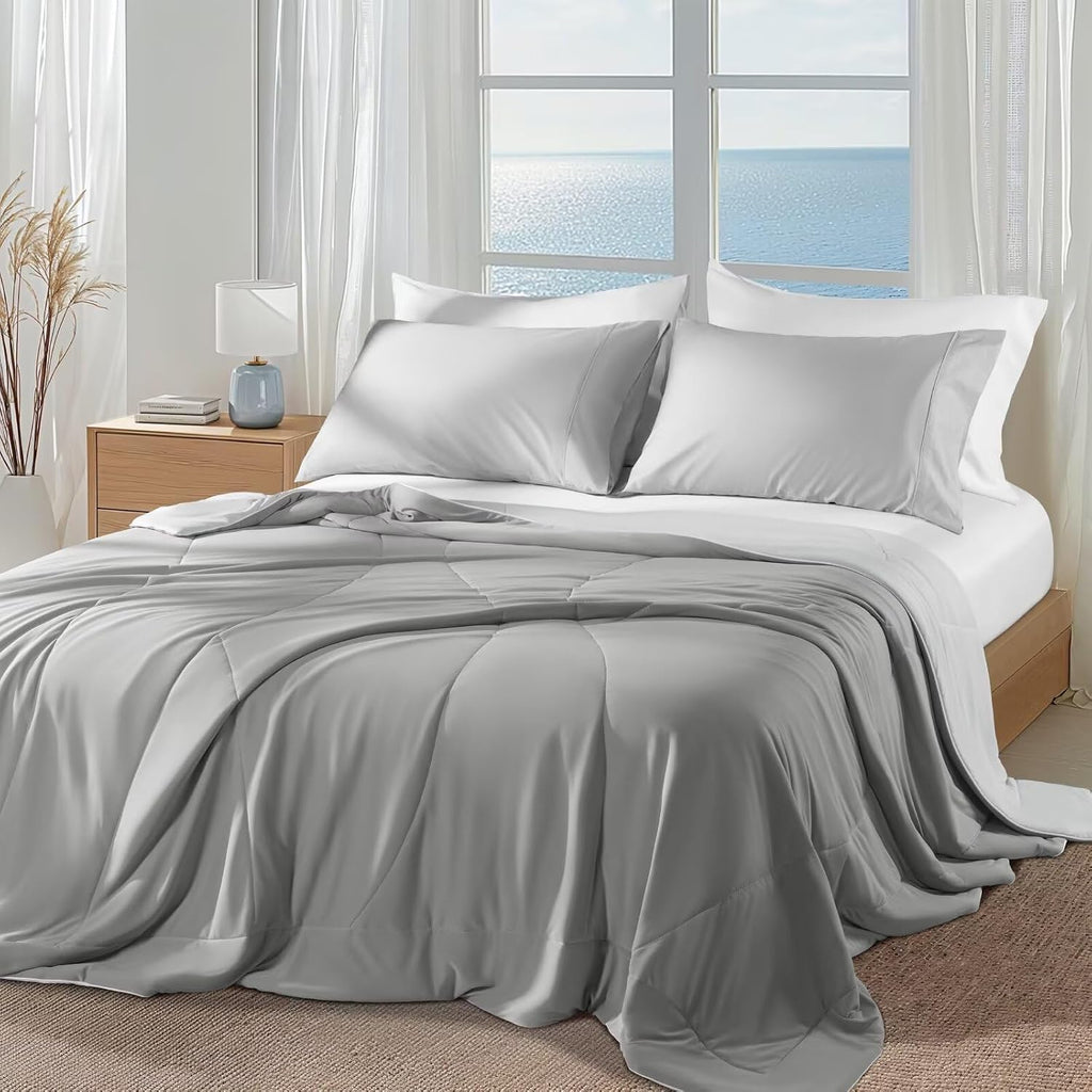 Cooling Comforter Queen Size, Double-Sided Cooling Blanket for Hot Sleepers Night Sweats, Summer Comforter for Queen