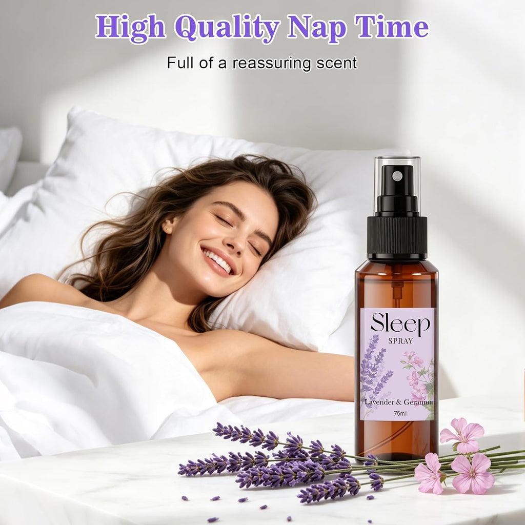 Room Spray with Lavender Essential Oil for Sleep, Pillow Sleep Spray - Set of 4