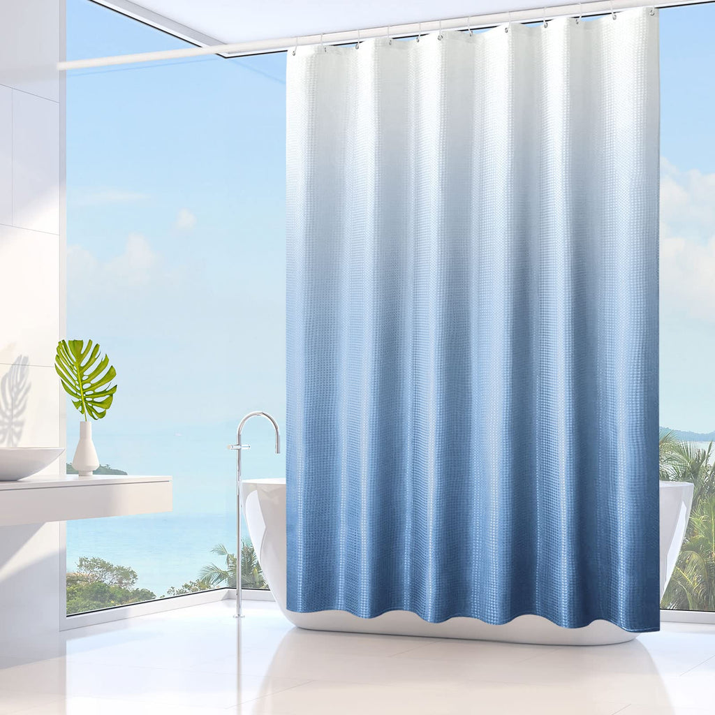 Small Stall Blue Ombre Fabric Shower Curtain, 36 x 72