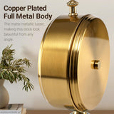 6-Inch Vintage Mantel Clock, Antique Desk Clock, Retro Anniversary Clock with Metal and Ceramic Body