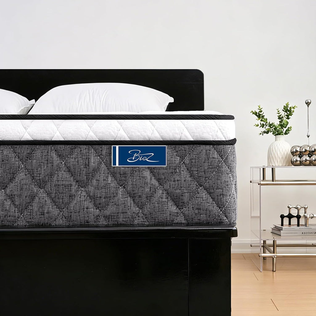 Queen Mattress, 12 Inch Cooling Hybrid Queen Mattress in a Box, Medium Firm with Gel Memory Foam & Individual Pocket