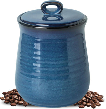 Ceramic Canister with Lid,88 oz Wide Mouth Cookie Jar,Stoneware Food Jar for Sugar, Flour,Coffee, Tea, Dog Cat food - Set of 88