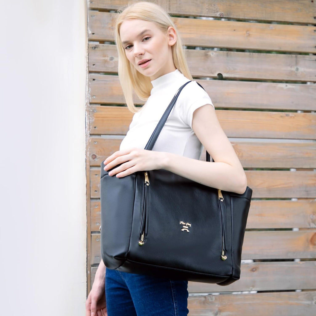Diaper Bag Backpack Baby Diaper Bag,Leather Diaper Bag Backpack, Diaper Bag Tote with Changing Pad, Stroller Straps