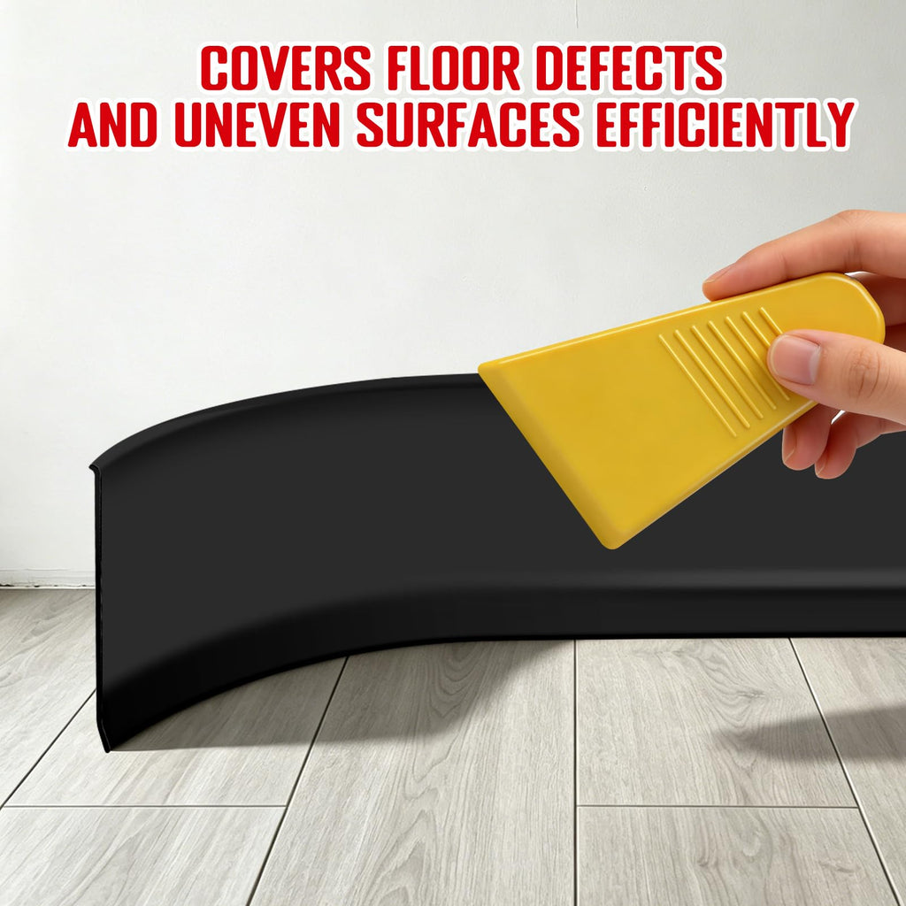 Self-Adhesive Flexible Molding Trim,Waterproof Molding,Black,2.79inX60ft