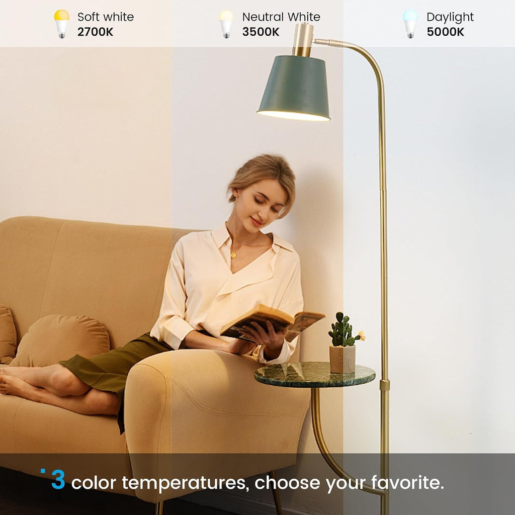 A19 LED Light Bulbs 100 Watt Equivalent, 13 Watt Bright Standard LED Bulbs Non-Dimmable,E26 Screw Base, 5000K Natural