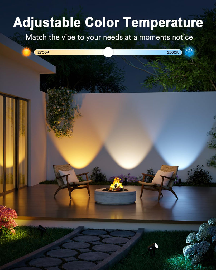 Upgraded Smart Landscape Lights, 56 ft Outdoor Spotlights, 6Pack