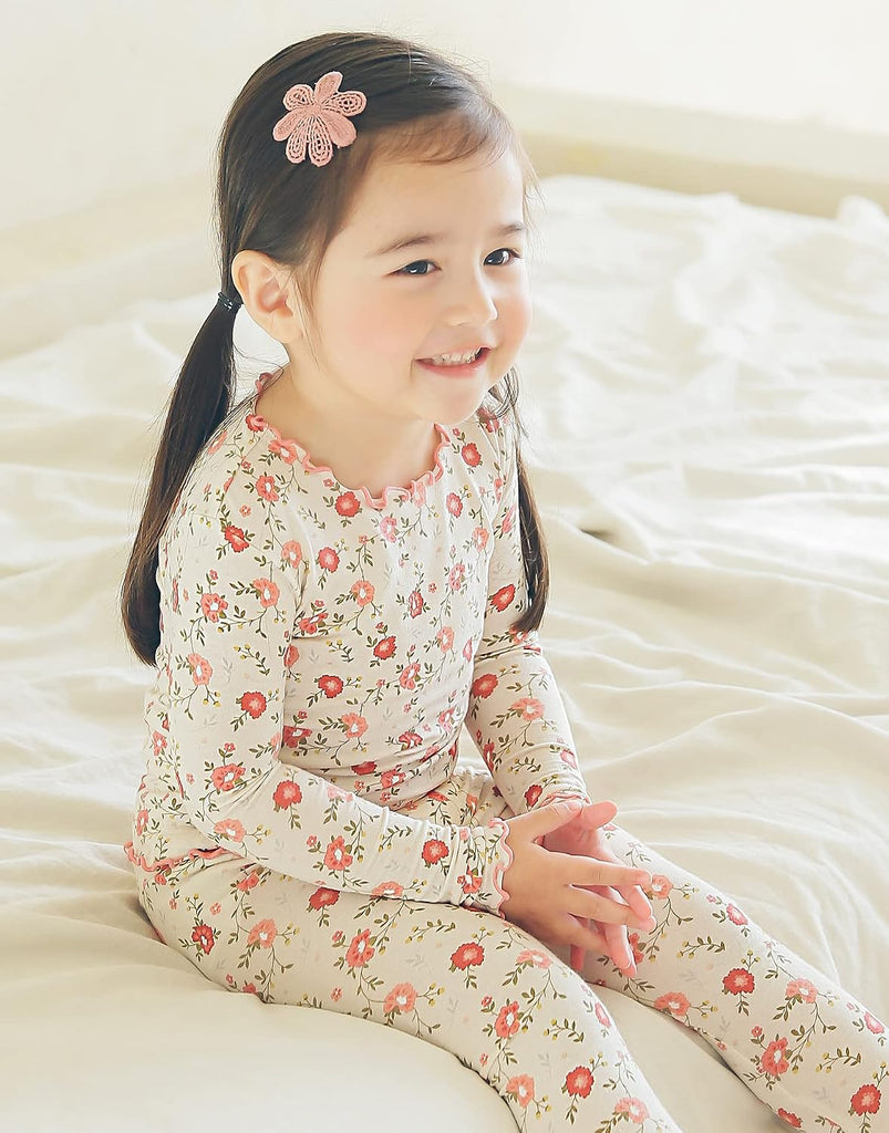 12Y Infant Kids Toddler Girls Boys Soft Comfy Modal Tencel Sleepwear Pajamas 2pcs Set