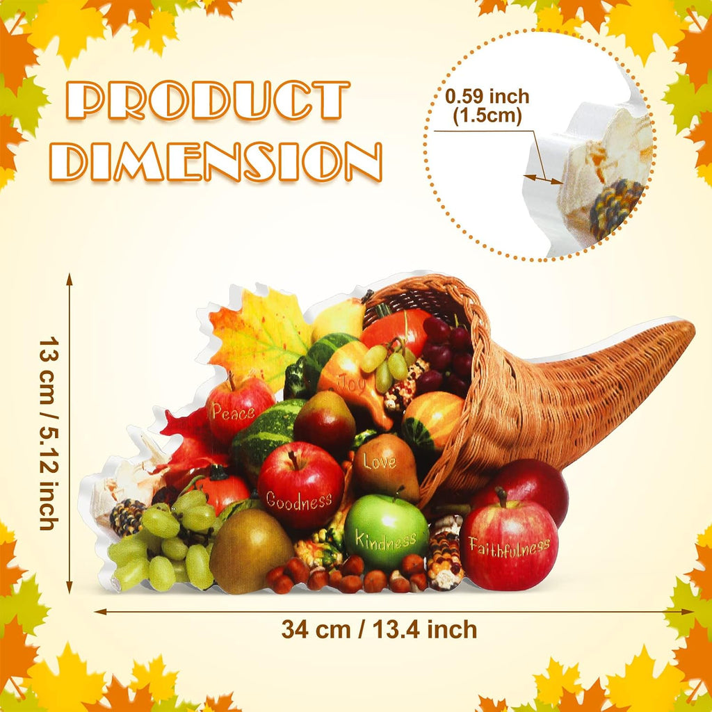 Thanksgiving Cornucopia Centerpiece Fall Table Decor with Fruits