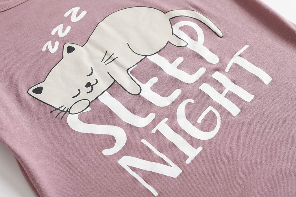 Big Girls Summer Pajama Shorts Sets Cute Sleepwear Nighty Cotton