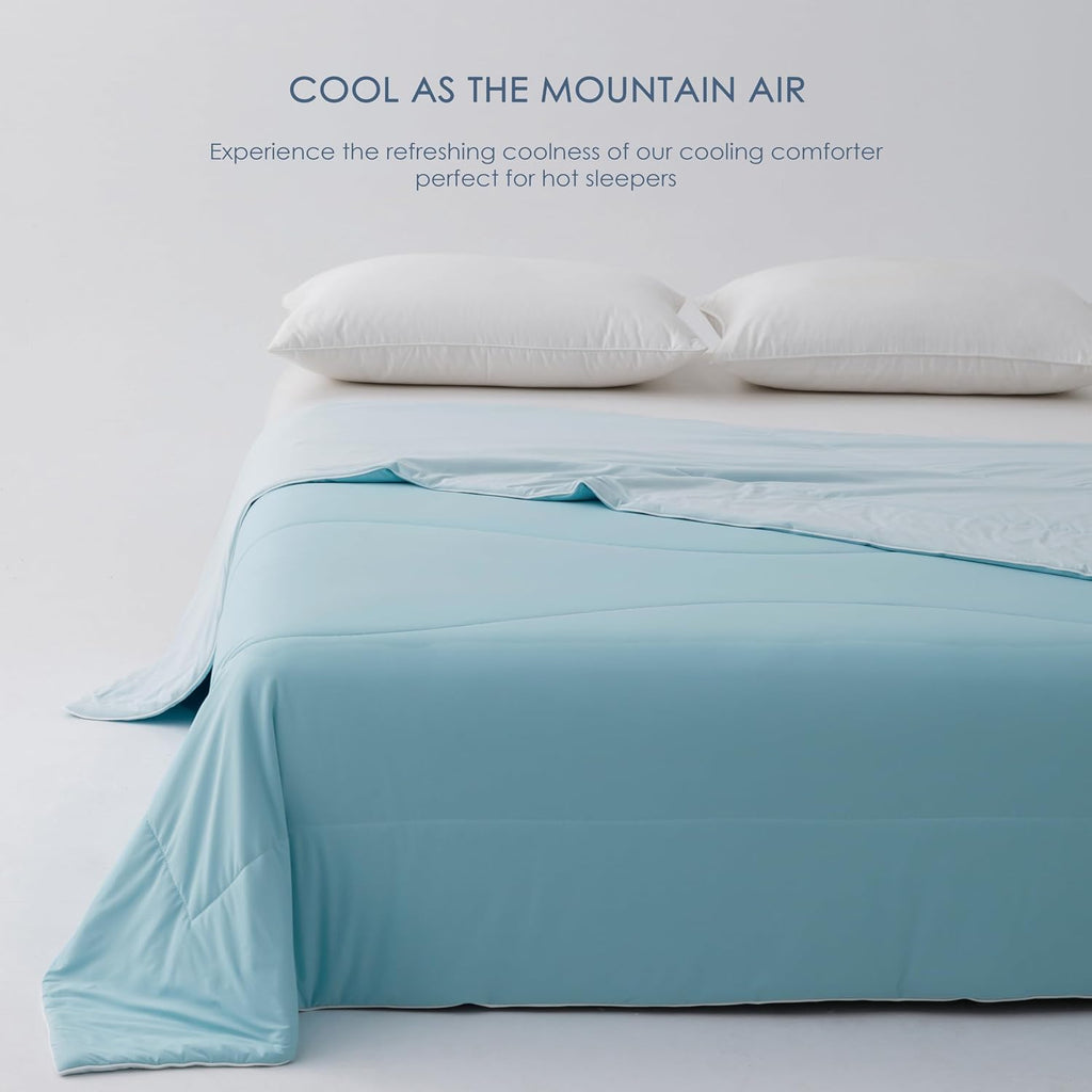 Cooling Comforter for Hot Sleepers, All Season Breathable Lightweight Comforter, Double Sided Cooling Blanket Cozy