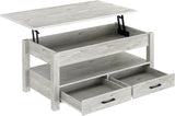 Coffee Table, Lift Top Coffee Table with Drawers and Hidden Compartment, Living Room Table with Wooden Lift Tabletop